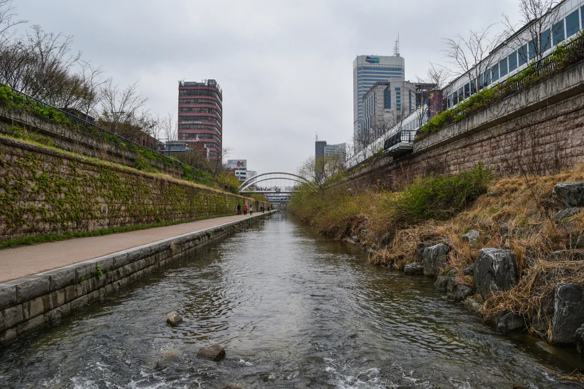 walking along the stream is one of the best things to do in seoul.