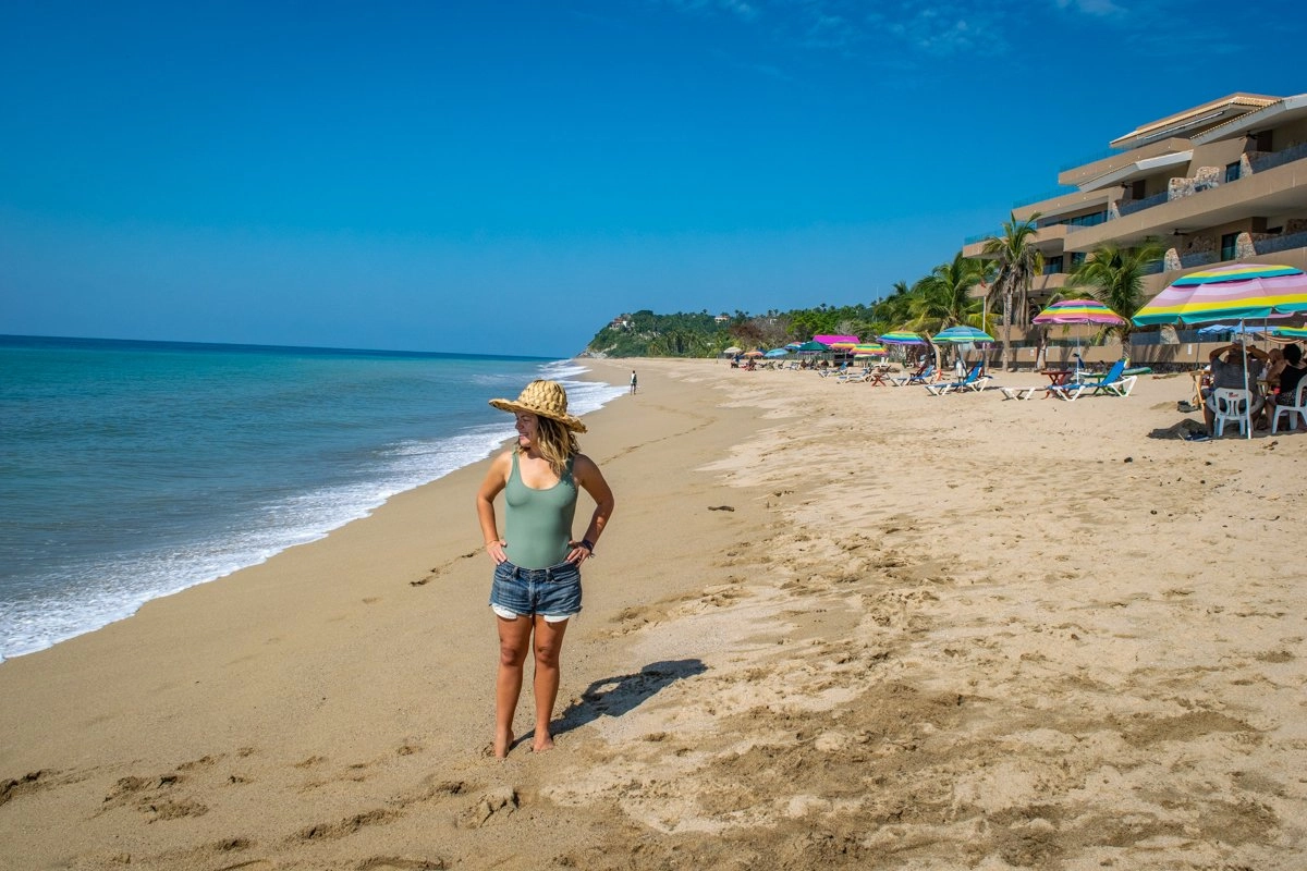 at the beach in san pancho mexico