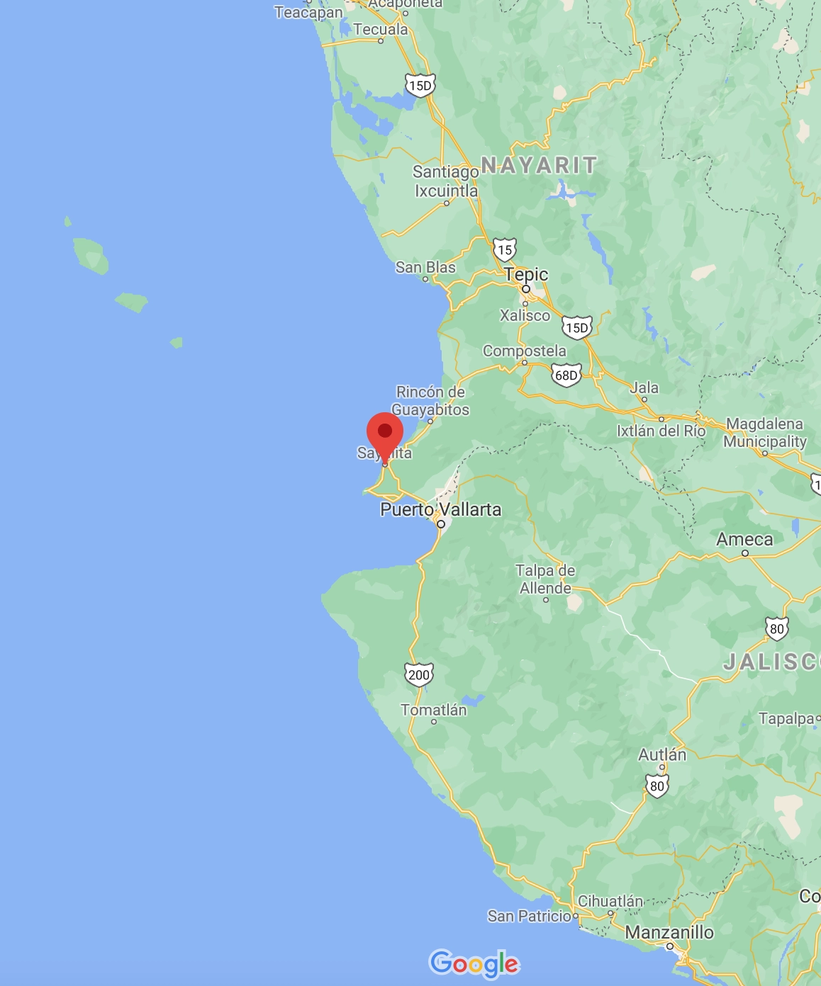 map of sayulita mexico