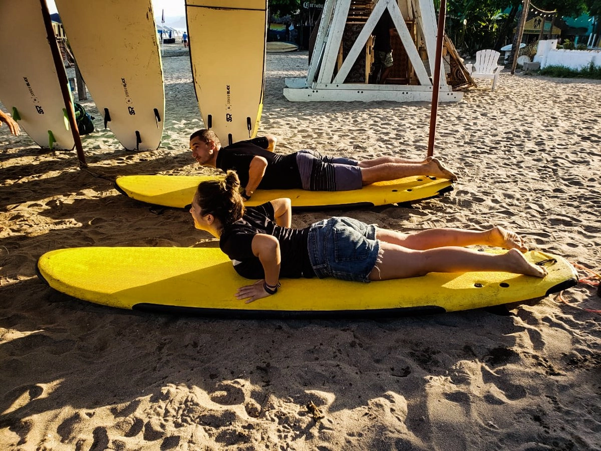 learning to surf on sand