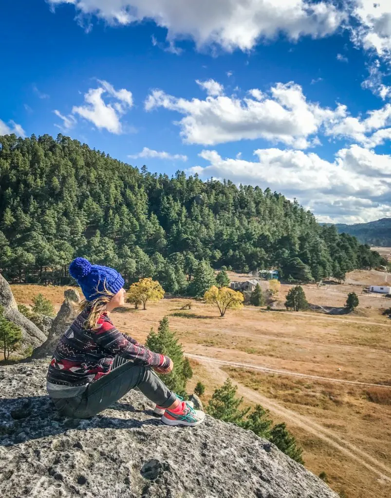 Sitting on a rock in Creel Chihuahua