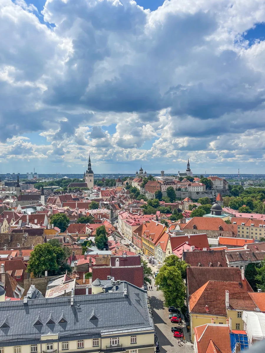Views over Tallinn from the church of St. Olaf's